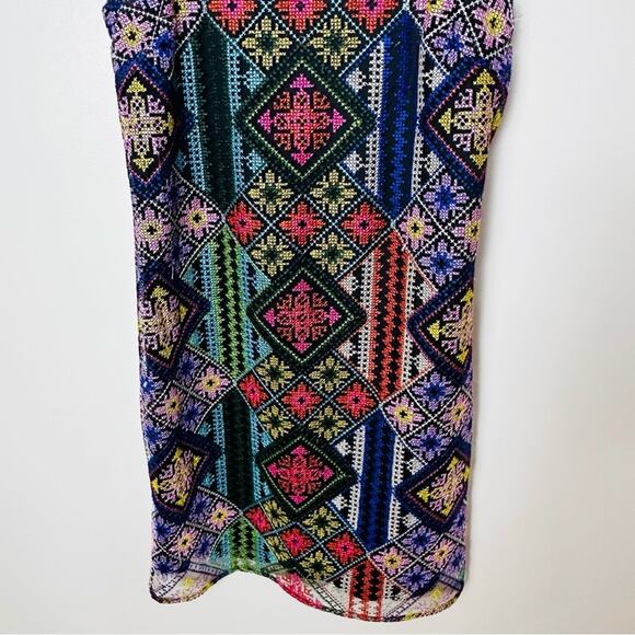 Bandit & the Babe Bermuda Patchwork Mini Dress Women’s Size Small Multicolor - Picture 5 of 12